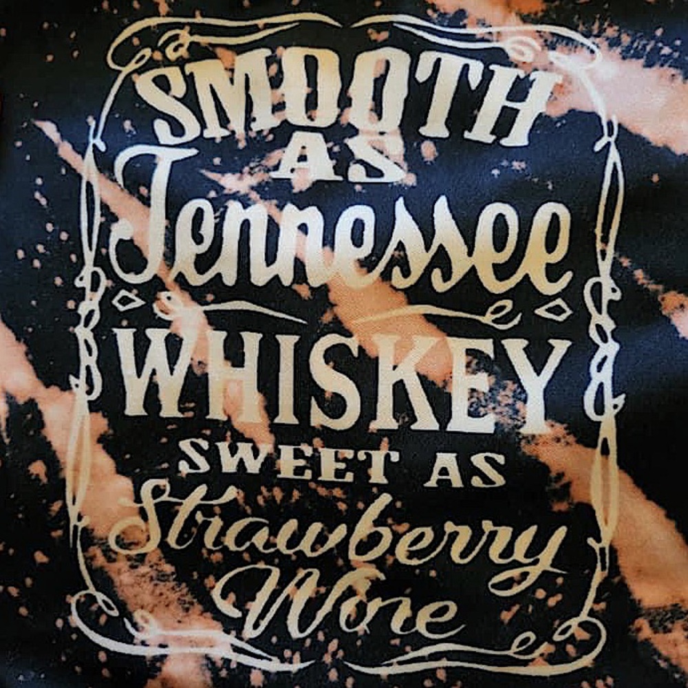 High Waisted, Athletic / Athleisure Shorts with Lyrics of “Tennessee Whiskey”